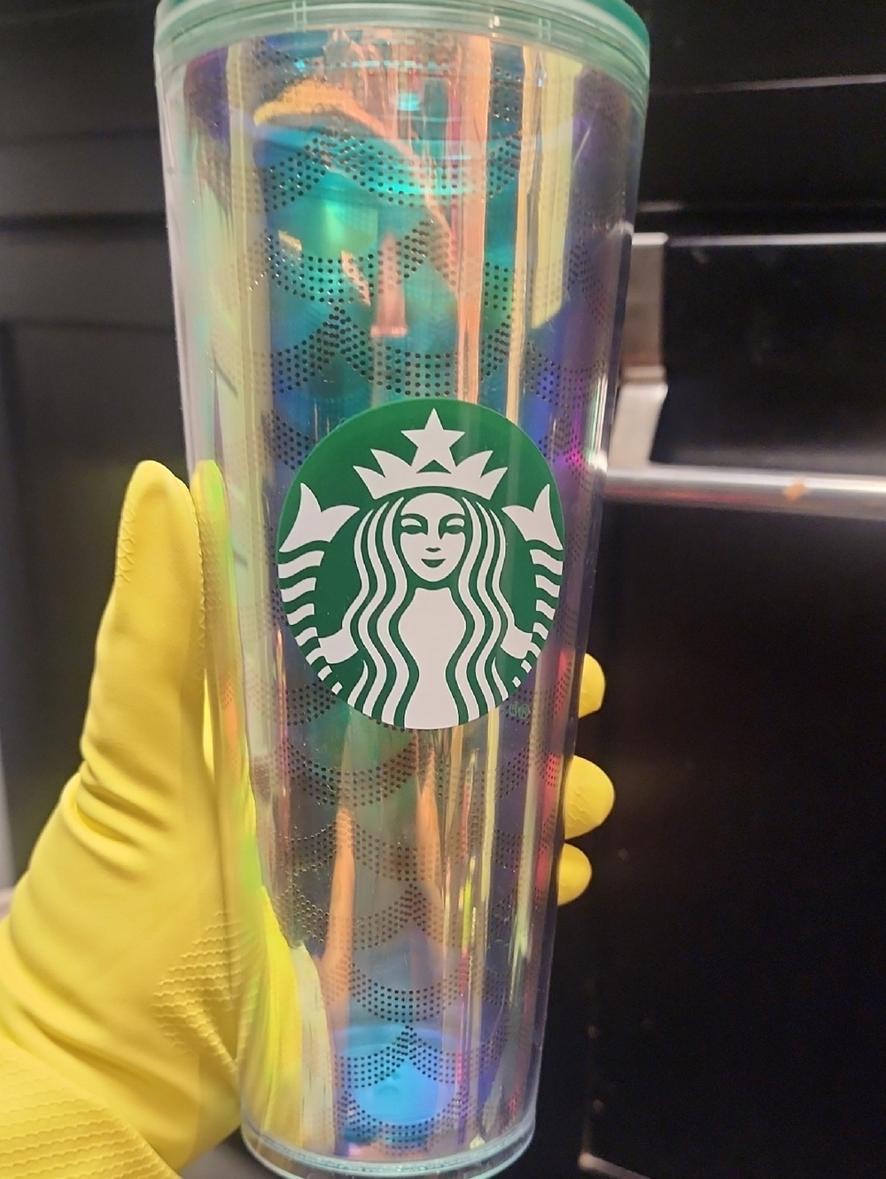 Starbucks Holographic Tumbler with Green Siren Logo